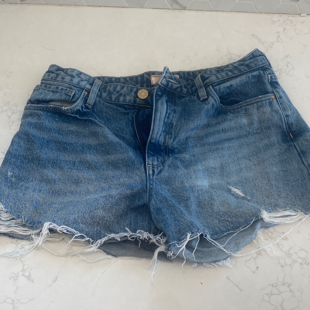 Kut from the Kloth Distressed Blue Jean Shorts